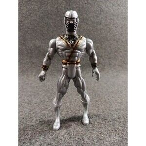 2001 Sunco Silver Ninja Action Figure 6" Tall